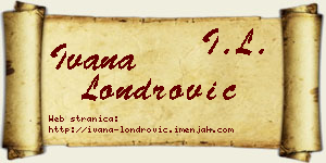 Ivana Londrović vizit kartica